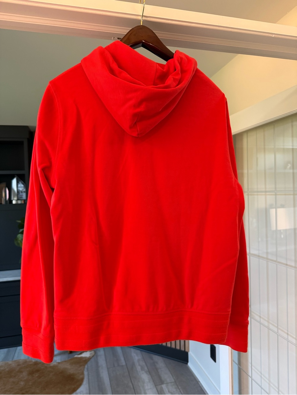 Psycho Bunny Bright Red Full-Zip Hoodie with Logo Patch - Picture 3 of 5